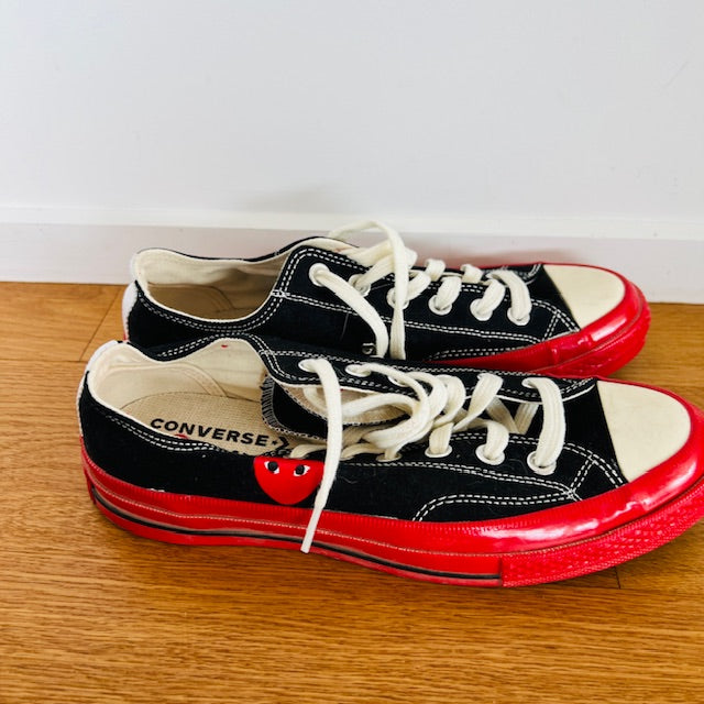 COMME DES GARCONS PLAY x CONVERSE / chuck 70 low tops w red sole / 40 (3904997059543244137)