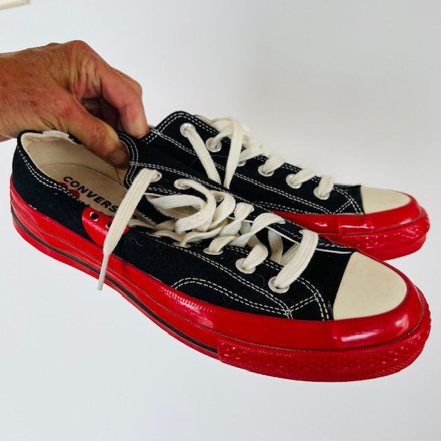 COMME DES GARCONS PLAY x CONVERSE / chuck 70 low tops w red sole / 40 (3904997061068912584)