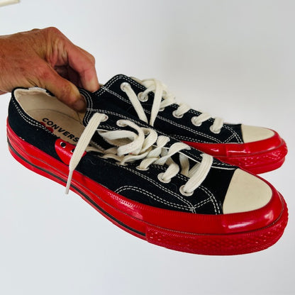 COMME DES GARCONS PLAY x CONVERSE / chuck 70 low tops w red sole / 40 (3904997061068912584)