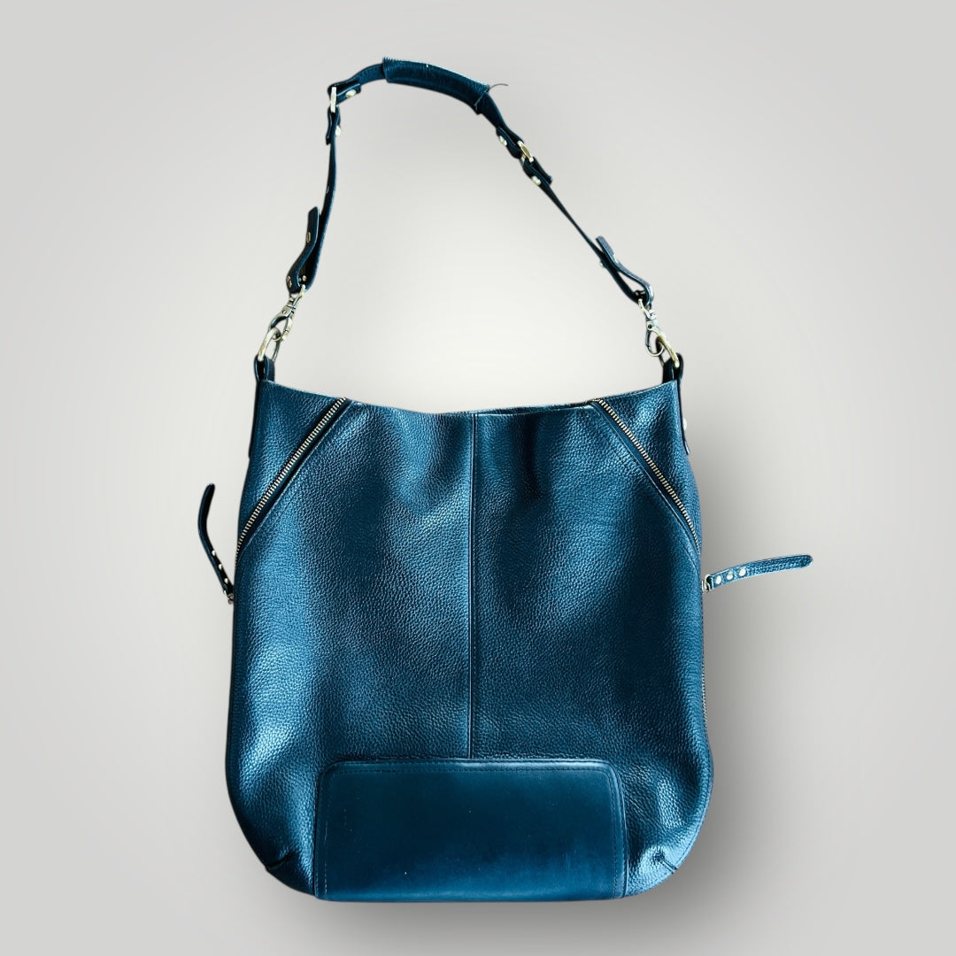 STATUS ANXIETY / 'the lair' black leather bag (3904997287673570195)