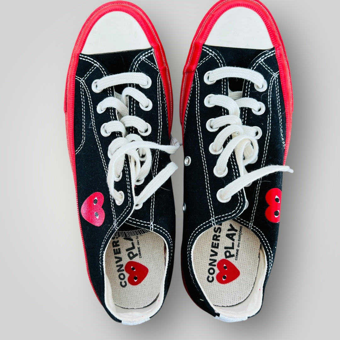 COMME DES GARCONS PLAY x CONVERSE / chuck 70 low tops w red sole / 40 (3904997303764451544)