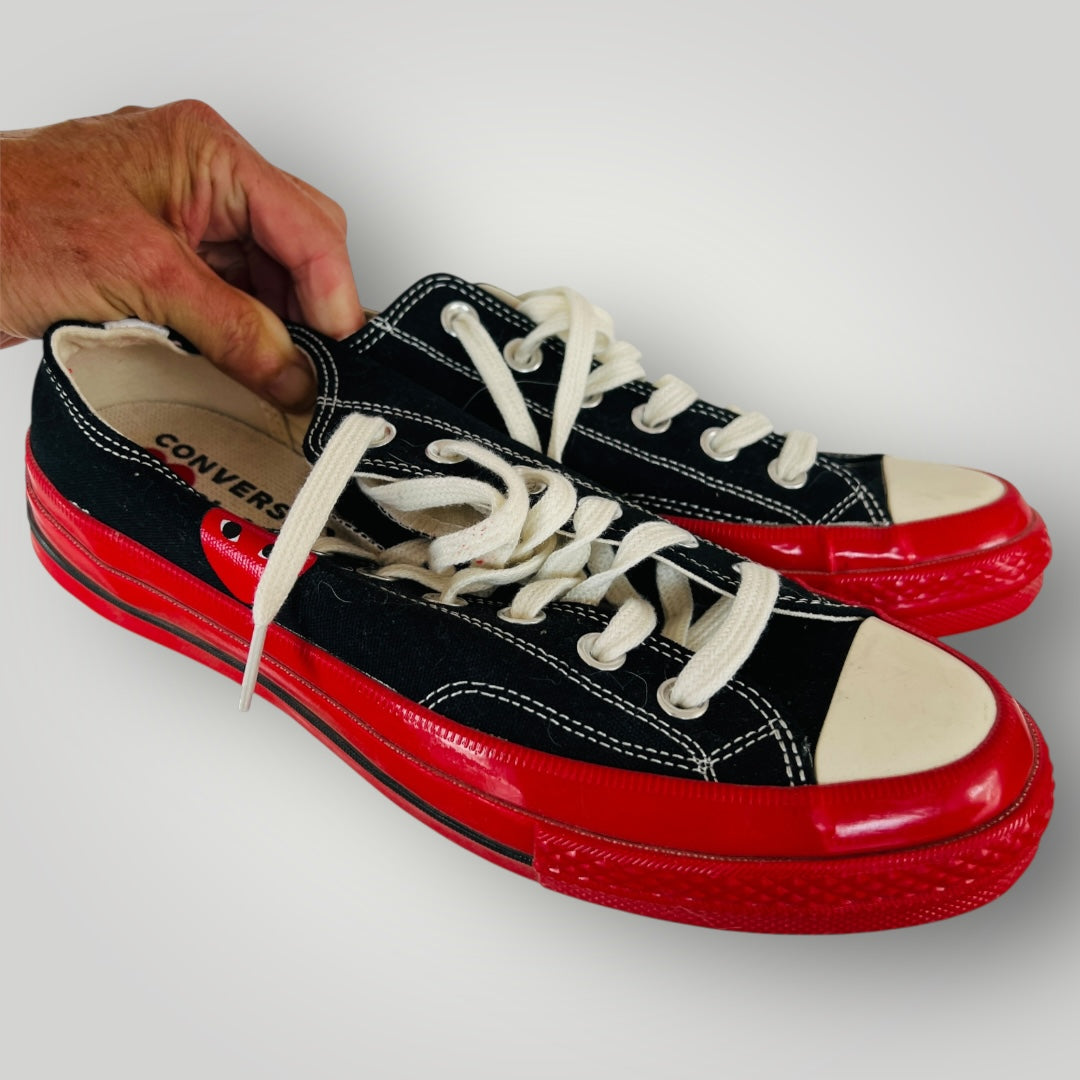 COMME DES GARCONS PLAY x CONVERSE / chuck 70 low tops w red sole / 40 (3904997305697201947)