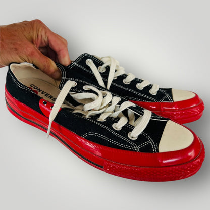 COMME DES GARCONS PLAY x CONVERSE / chuck 70 low tops w red sole / 40 (3904997305697201947)