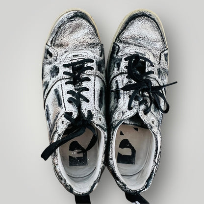 DIESEL / silver leather shoes / 40 (3904997307661916063)
