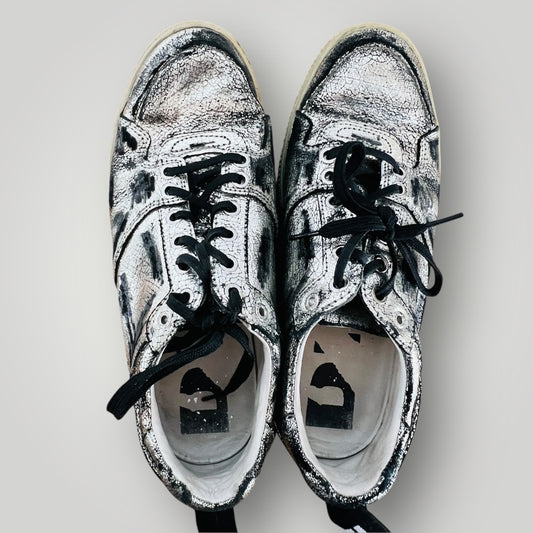 DIESEL / silver leather shoes / 40 (3904997307661916063)