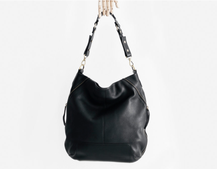 STATUS ANXIETY / 'the lair' black leather bag (3905061142753945192)