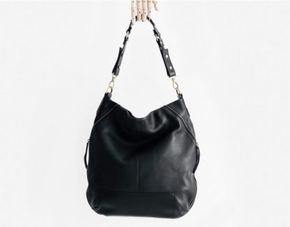STATUS ANXIETY / 'the lair' black leather bag (3905061142753945192)
