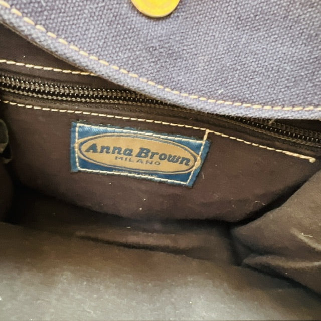 vintage / ANNA BROWN MILANO / leather bag (3905598534168420677)