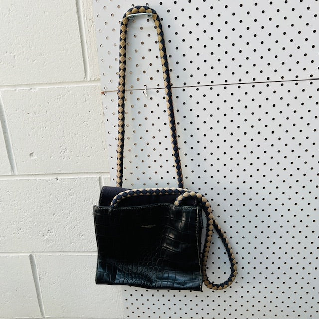 vintage / ANNA BROWN MILANO / leather bag (3905598539372238612)