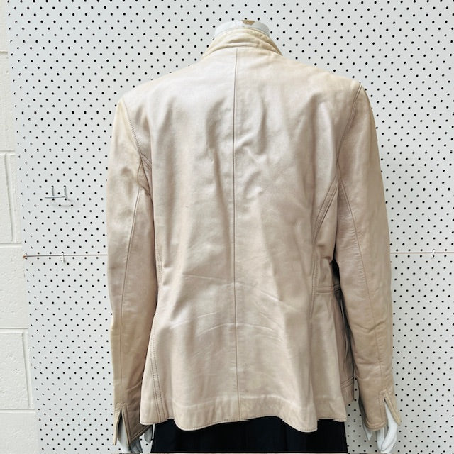 2000s vintage / CAROLINE MOORE / leather jacket / made in nz / 14 (3905753732014473218)