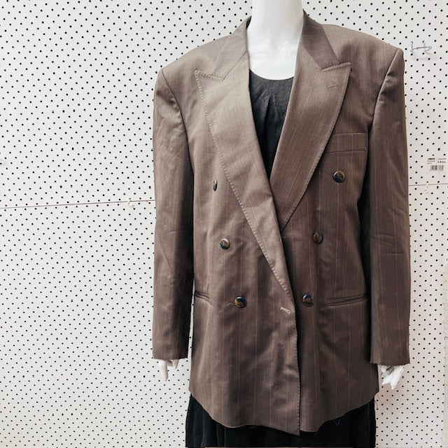 1980s vintage menswear / ESCENA MODA / doublebreasted wool blazer / L (3905753789972879885)