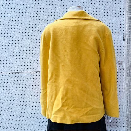 1980s vintage / MA'AM/ yellow wool coat / L (3905753794305463019)
