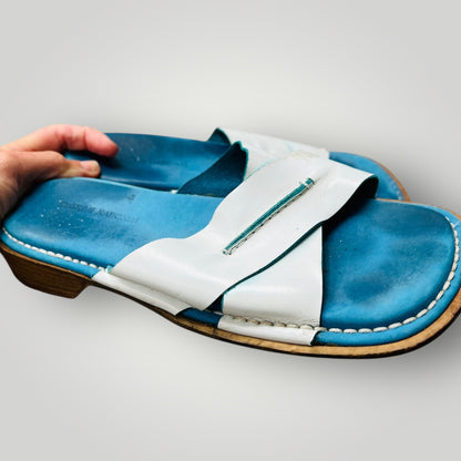 COSTUME NATIONAL / flat leather sandals / 38 (3905753900218156518)
