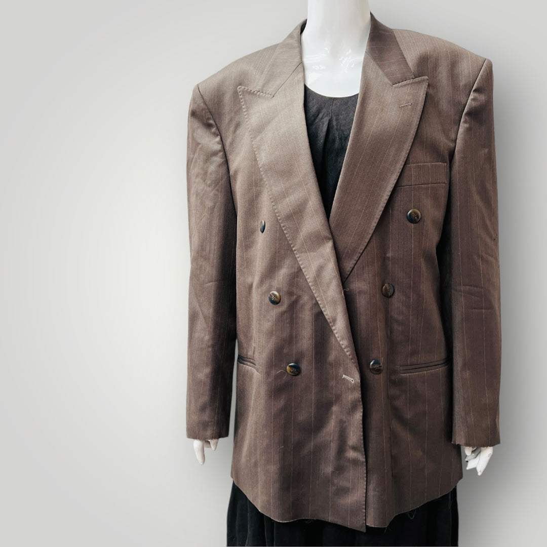 1980s vintage menswear / ESCENA MODA / doublebreasted wool blazer / L (3905753907593592058)