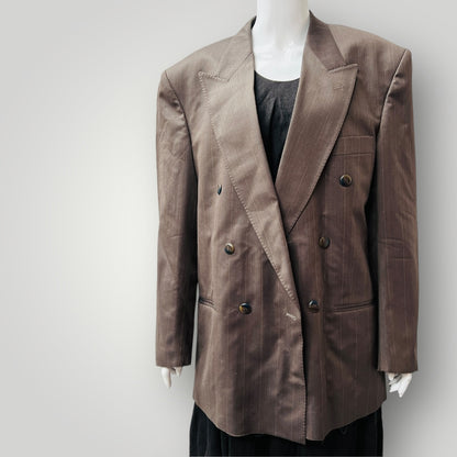 1980s vintage menswear / ESCENA MODA / doublebreasted wool blazer / L (3905753907593592058)