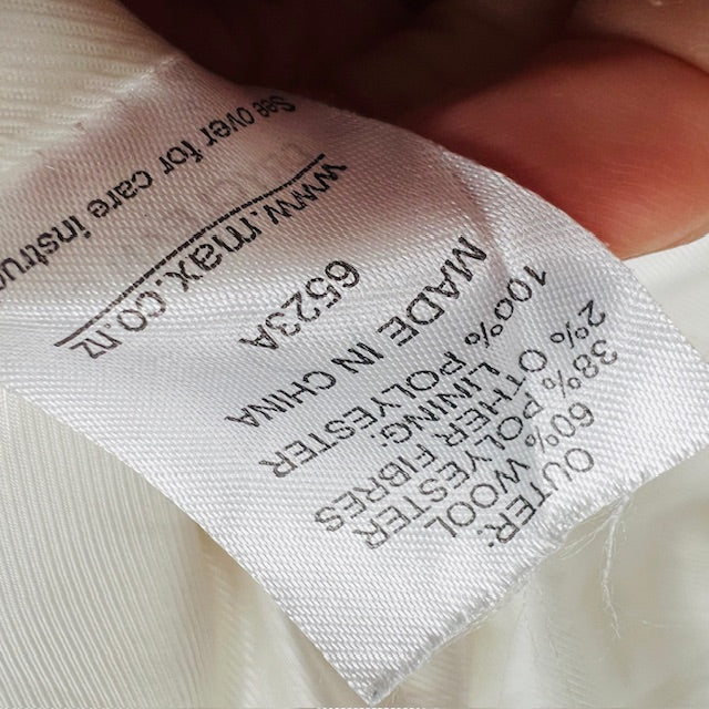 MAX / white wool pea coat / s/m (3906272801967123621)