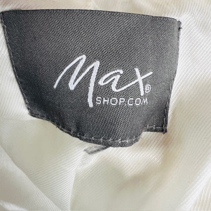 MAX / white wool pea coat / s/m (3906272803646061535)
