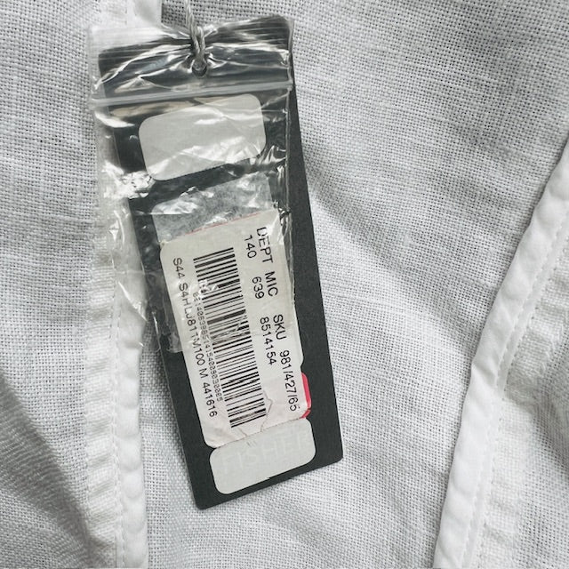 EILEEN FISHER / white linen jacket / m / new with tags (3906272987226908848)