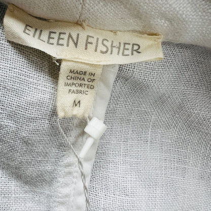 EILEEN FISHER / white linen jacket / m / new with tags (3906272988873921727)