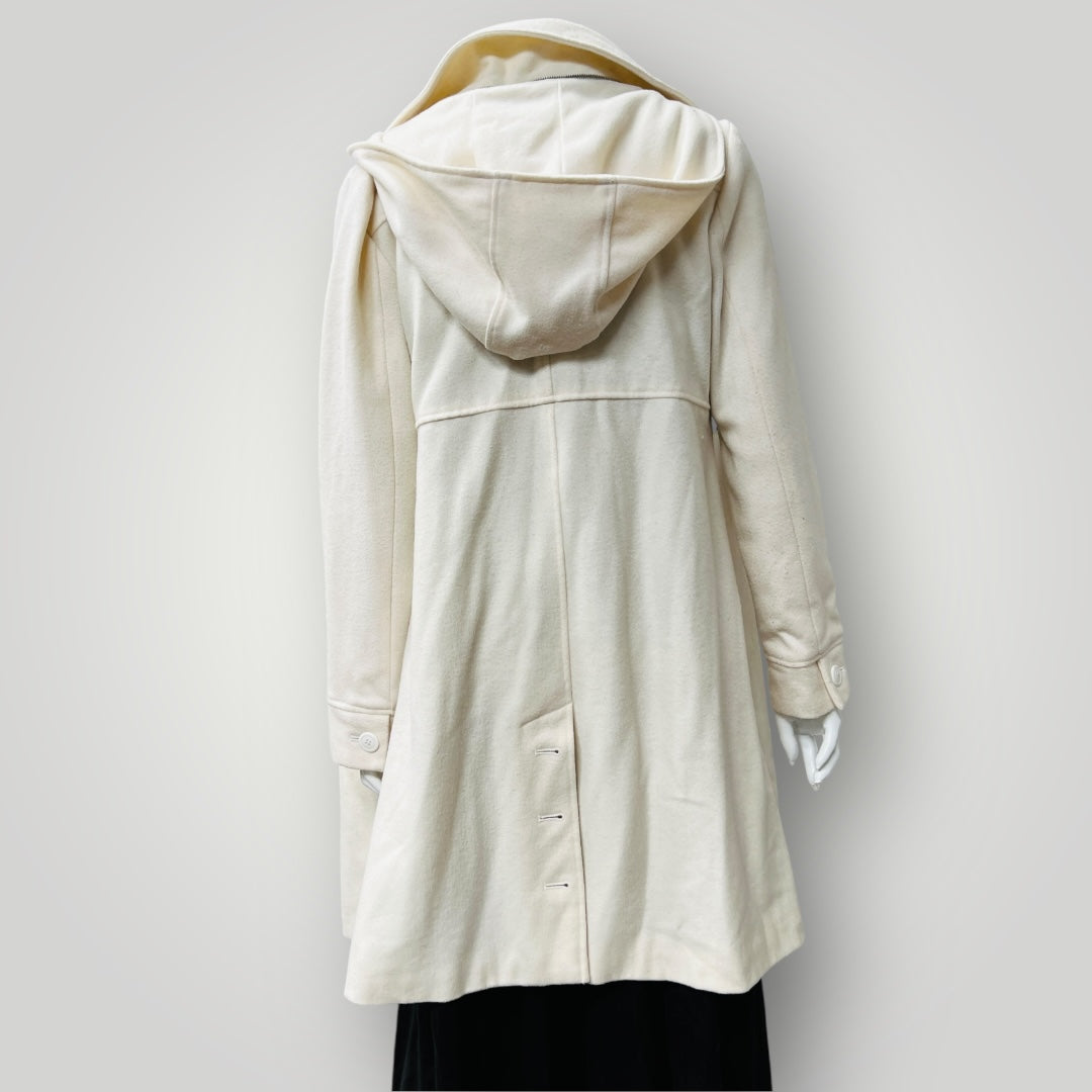 MAX / white wool pea coat / s/m (3906273276356266523)