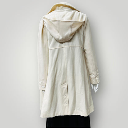 MAX / white wool pea coat / s/m (3906273276356266523)