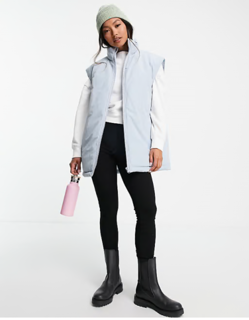 ASOS / sleeveless jacket in baby blue / 12 (3906274610349475648)
