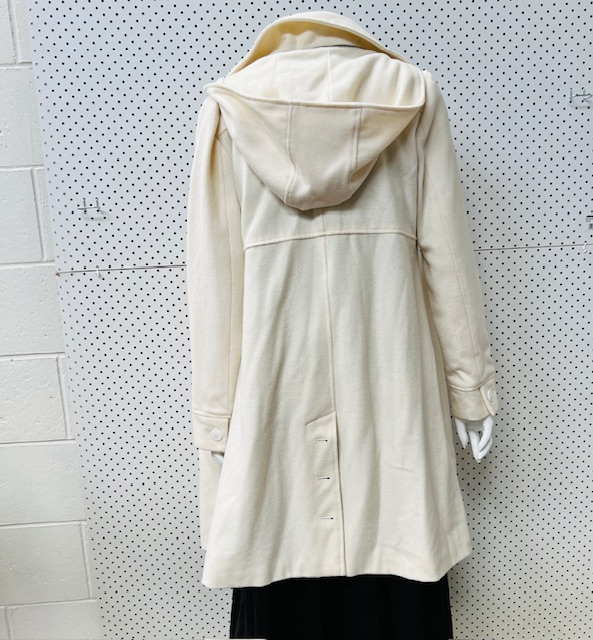 MAX / white wool pea coat / s/m (3906274902591672167)