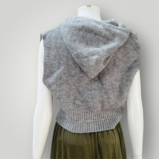 POLO RALPH LAUREN / knit hooded crop / s (3906301897492605494)