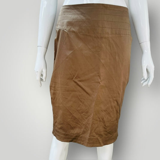 NKD / brown pencil skirt / made in nz / 10 (3906301905467652320)