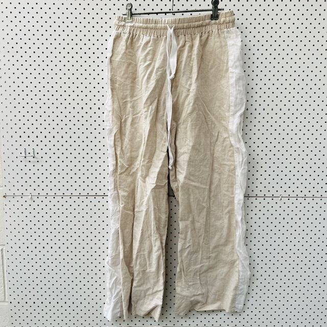 STELLA CLAIRE / linen pants / M / made in nz (3906373413602908014)