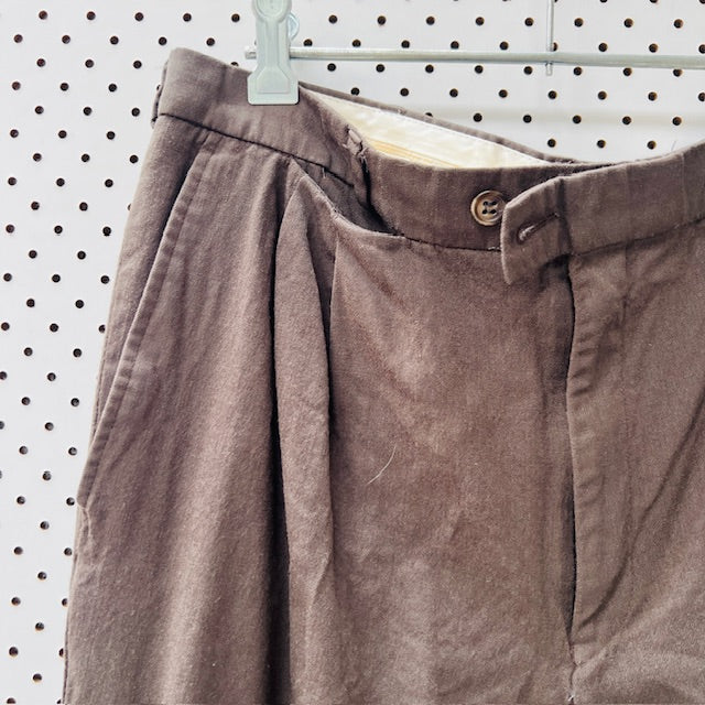 vintage / pleat front mens pants / wool / s/m (3906373487264471294)