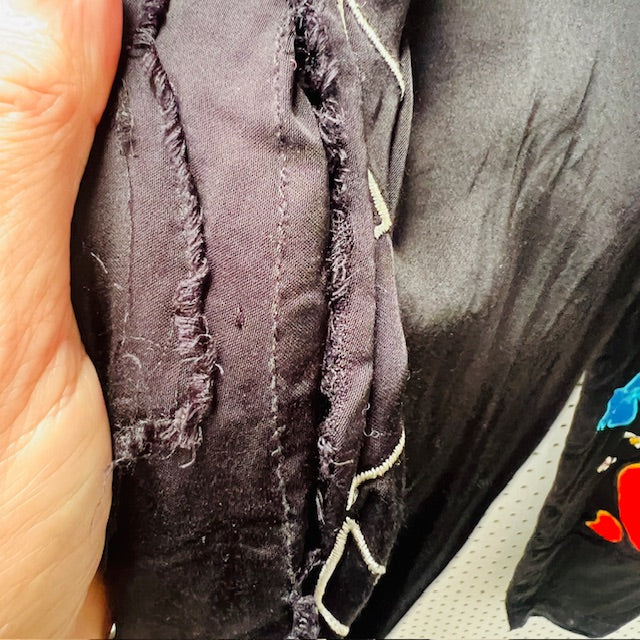 DIESEL / cute satin pants with embroidery / s (3906373511355257045)