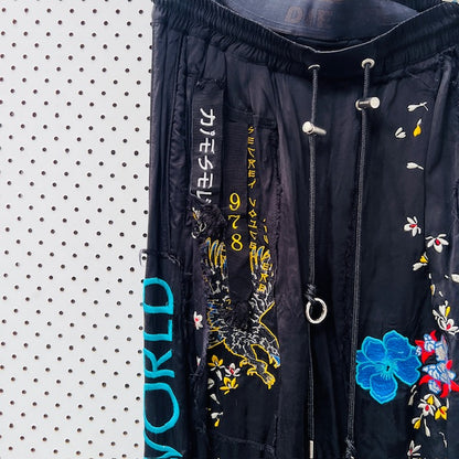 DIESEL / cute satin pants with embroidery / s (3906373519297777602)