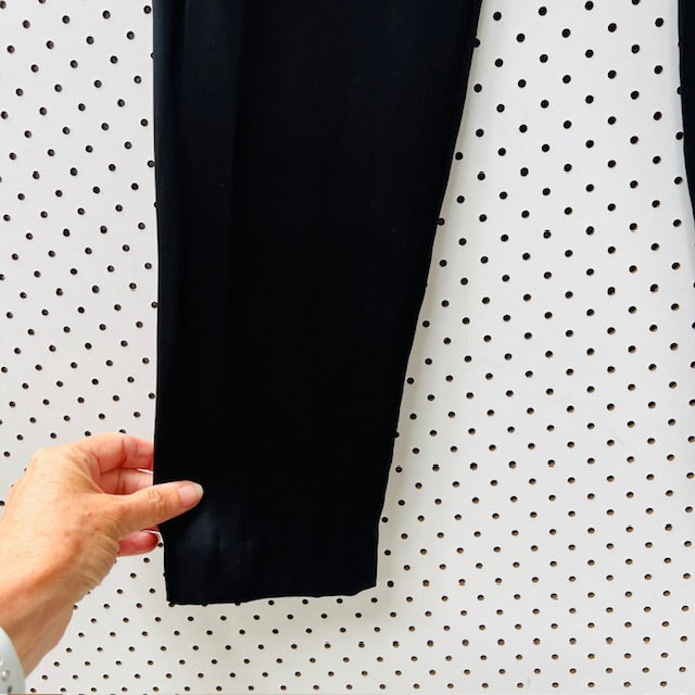 RORY WILLIAM DOCHERTY / silk pants / 14 / made in nz (3906373545579977171)