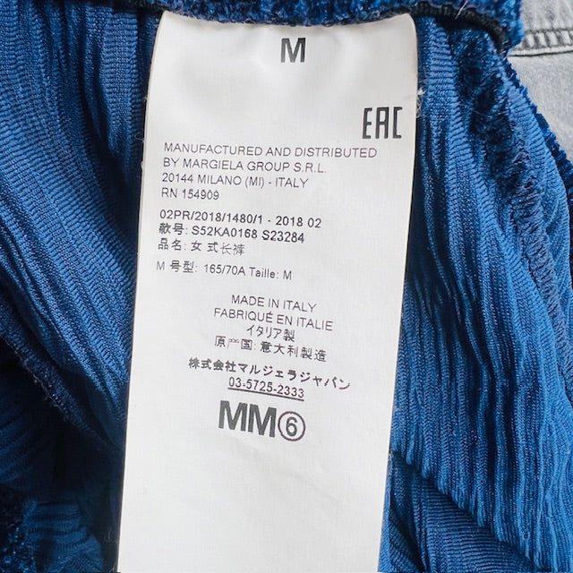 MM6 / MAISON MARGIELA / blue velvet pants / made in italy / s/m (3906373567471032715)