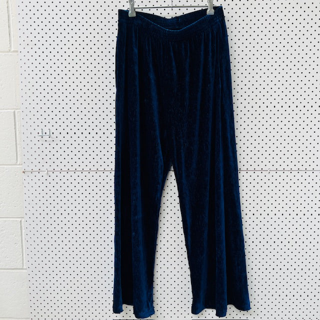 MM6 / MAISON MARGIELA / blue velvet pants / made in italy / s/m (3906373578631405540)