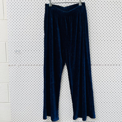 MM6 / MAISON MARGIELA / blue velvet pants / made in italy / s/m (3906373578631405540)