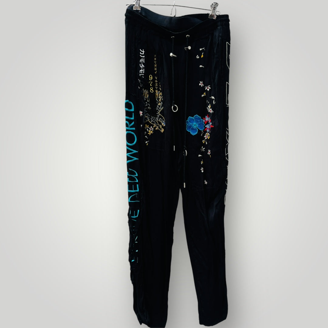 DIESEL / cute satin pants with embroidery / s (3906373958310851499)