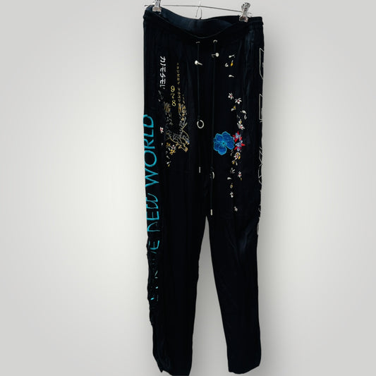 DIESEL / cute satin pants with embroidery / s (3906373958310851499)