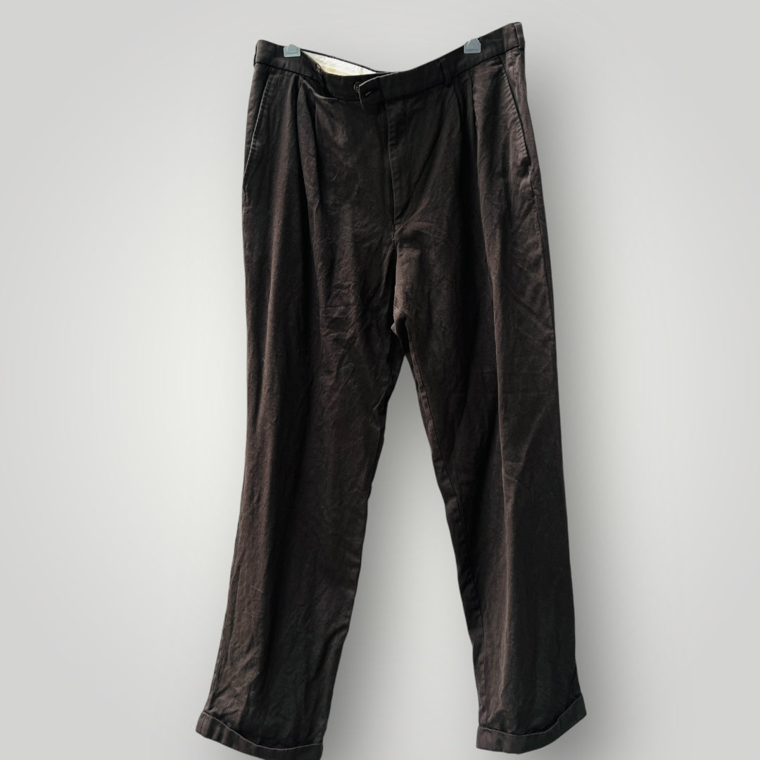 vintage / pleat front mens pants / wool / s/m (3906373971104100724)