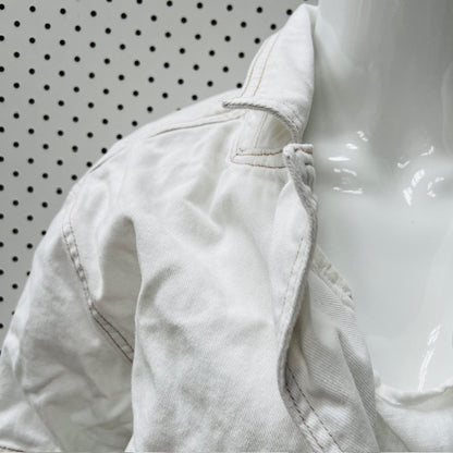 short sleeved / white cotton jacket / 12 (3906717022350437352)