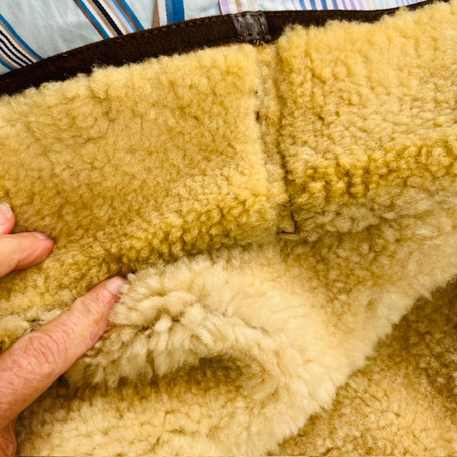 1970s british vintage / BAILY'S GLASTONBURY / suede sheepskin shearling jacket (3906717037725740452)