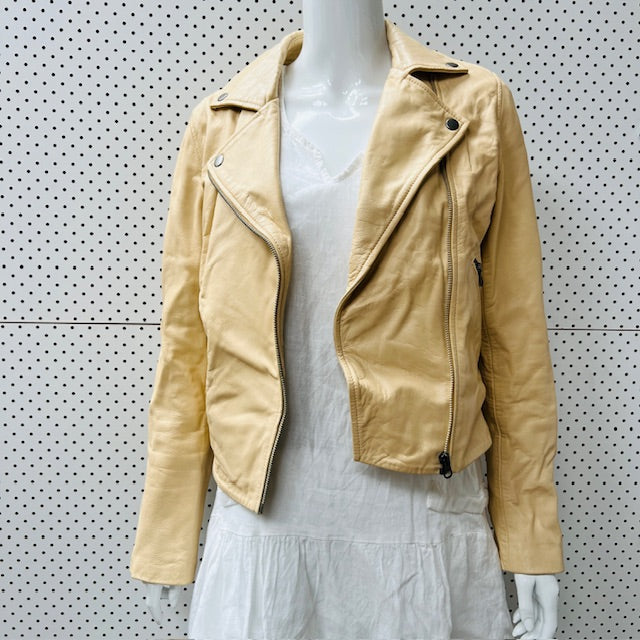 Muubaa / Indus Stone Leather Biker / $1000rrp (3906717052860843001)