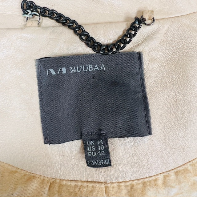 Muubaa / Indus Stone Leather Biker / $1000rrp (3906717057462697937)
