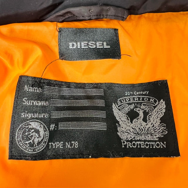 DIESEL / padded jacket with feature buttons and zips / XL (3906717066534978941)