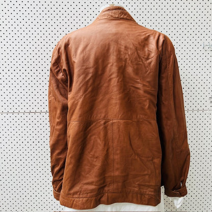 1960s nz vintage / PALAZZI / butter soft brown leather jacket / m (3906717086568219386)
