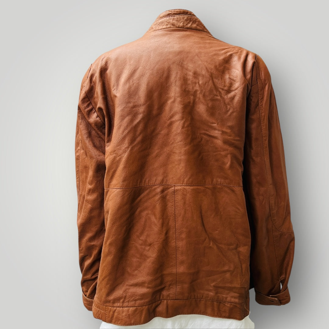 1960s nz vintage / PALAZZI / butter soft brown leather jacket / m (3906717257846474980)