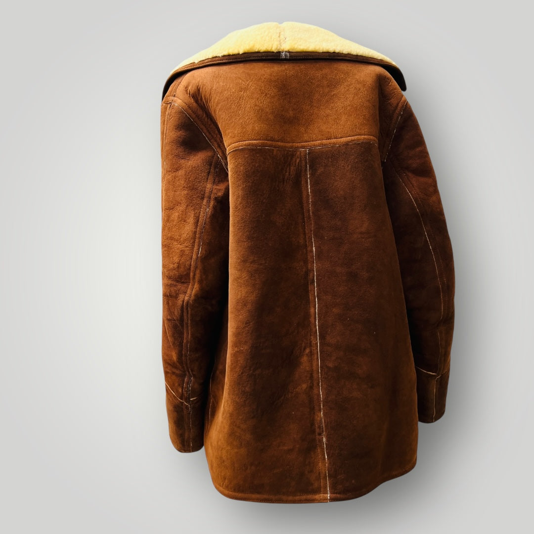 1970s british vintage / BAILY'S GLASTONBURY / suede sheepskin shearling jacket (3906717279831916407)