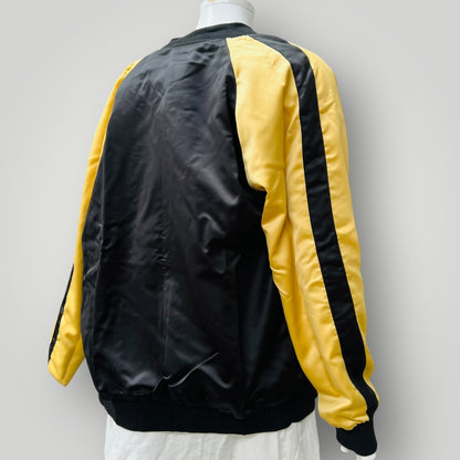 reversible / satin jacket with embroidery / m (3906717283145522170)