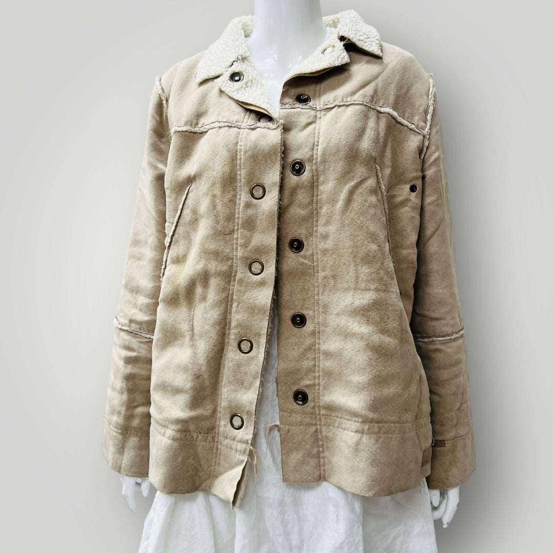 Y2k vintage / faux shearling jacket / M one 11 / 12 (3906717293183874385)